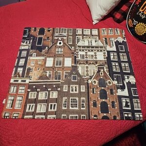Euro Pillow Cover 35 x 29 Netherlands Flemish Houses Dutch Horizon L👀K